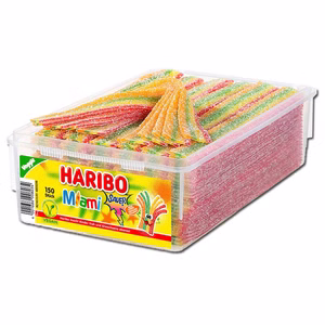 Haribo Miami sauer, Fruchtgummi, 150 Stück Haribo Miami sauer, Fruchtgummi, 150 Stück Bild 1
