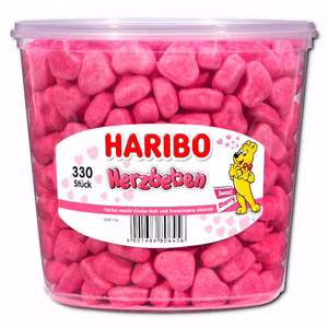 Haribo Herzbeben, Schaumzucker, 330 Stk Haribo Herzbeben, Schaumzucker, 330 Stk Bild 1