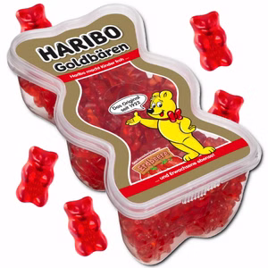 Haribo Goldbären Erdbeere, Fruchtgummi, 450g Dose Haribo Goldbären Erdbeere, Fruchtgummi, 450g Dose Bild 1