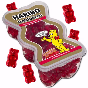 Haribo Goldbären Himbeere, Fruchtgummi, 450g Dose Haribo Goldbären Himbeere, Fruchtgummi, 450g Dose Bild 1