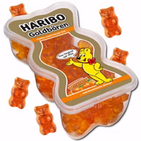 Haribo Goldbären Orange, Fruchtgummi, 450g Dose Haribo Goldbären Orange, Fruchtgummi, 450g Dose Bild 1