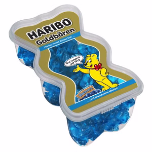 Haribo Goldbären Blaubeere, Fruchtgummi, 450g Dose Bild 1