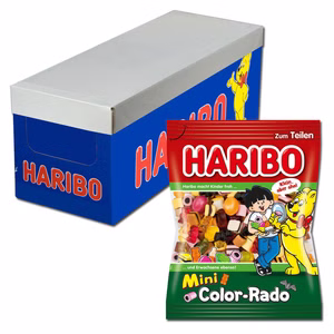Haribo Mini Color-Rado Fruchtgummi Lakritz 20 Beutel je 160g Haribo Mini Color-Rado Fruchtgummi Lakritz 20 Beutel je 160g Bild 1