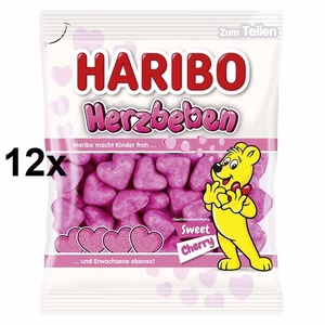 Haribo Herzbeben, Schaumzucker, 12 Beutel je 160g Bild 1