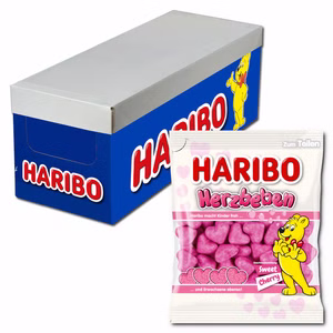 Haribo Herzbeben, Schaumzucker, 12 Beutel je 160g Haribo Herzbeben, Schaumzucker, 12 Beutel je 160g Bild 1