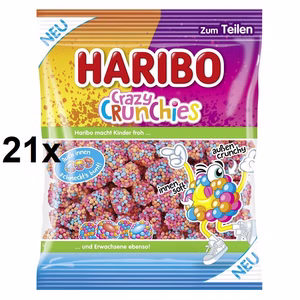 Haribo Crazy Crunchies, Fruchtgummi, 21 Beutel je 160g Haribo Crazy Crunchies, Fruchtgummi, 21 Beutel je 160g Bild 1