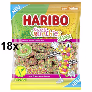 Haribo Crazy Crunchies Stixx, Fruchtgummi, 18 Beutel je 160g Haribo Crazy Crunchies Stixx, Fruchtgummi, 18 Beutel je 160g Bild 1