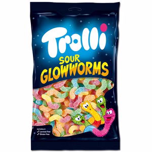 Trolli Glühwürmchen, Fruchtgummi, sauer, 1 kg Beutel Bild 1