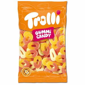Trolli Pfirsichringe, Fruchtgummi, 1 kg Beutel Bild 1