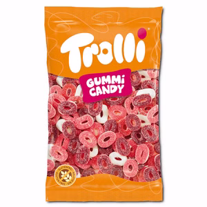 Trolli Rote Früchte Mini-Ringe, Fruchtgummi, 1 kg Beutel Bild 1