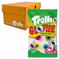 Trolli Glotzer Fruchtgummi Auge sauer gefüllt 21 Beutel je 4 Stück Trolli Glotzer Fruchtgummi Auge sauer gefüllt 21 Beutel je 4 Stück Bild 1