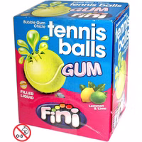 Fini Sport Balls Kaugummi Tennisball Bubble Gum 200 Stk Fini Sport Balls Kaugummi Tennisball Bubble Gum 200 Stk Bild 1
