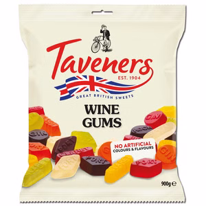 Taveners Winegums, Englisches Weingummi, Fruchtgummi, 900g Beutel Taveners Winegums, Englisches Weingummi, Fruchtgummi, 900g Beutel Bild 1