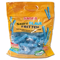 Suntjens Saure Blaue Fritten, Fruchtgummi, 100 Stück Suntjens Saure Blaue Fritten, Fruchtgummi, 100 Stück Bild 1
