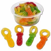 Riesen-Fruchtgummi Schnuller Sauer ca. 25 Stück Riesen-Fruchtgummi Schnuller Sauer ca. 25 Stück Bild 1