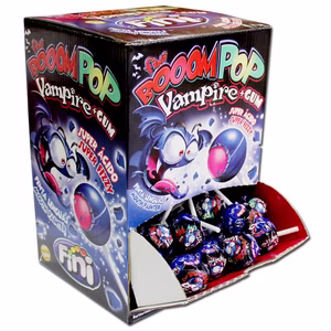Fini Booom Pop Vampire Lutscher mit Kaugummi 100 Stück Fini Booom Pop Vampire Lutscher mit Kaugummi 100 Stück Bild 1