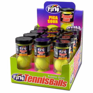 Fini Tennis Bälle, Grand Slam Bubble Gum Box, 12 Stück Bild 1