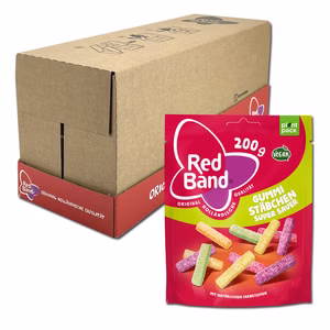 Red Band Gummi Stäbchen super sauer 11 Beutel je 200g Red Band Gummi Stäbchen super sauer 11 Beutel je 200g Bild 1