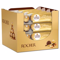 Ferrero Rocher 4er, Riegel, Praline, Schokolade 16 Pk. Ferrero Rocher 4er, Riegel, Praline, Schokolade 16 Pk. Bild 1