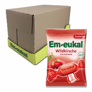 Em-eukal Wildkirsche zuckerfrei 75g, Hustenbonbon 20 Beutel Em-eukal Wildkirsche zuckerfrei 75g, Hustenbonbon 20 Beutel Bild 1