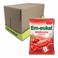 Em-eukal Wildkirsche zuckerfrei 75g, Hustenbonbon 20 Beutel Em-eukal Wildkirsche zuckerfrei 75g, Hustenbonbon 20 Beutel Bild 1