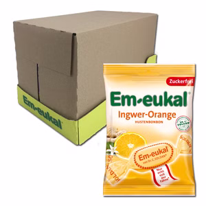 Em-eukal Ingwer-Orange zuckerfrei 75g, Hustenbonbon, 20 Btl Em-eukal Ingwer-Orange zuckerfrei 75g, Hustenbonbon, 20 Btl Bild 1