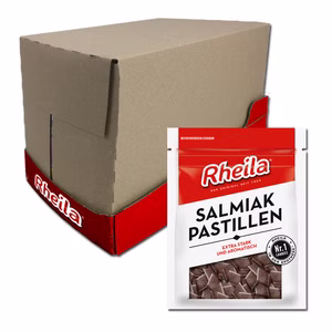 Rheila Salmiak Pastillen 90g, Lakritz, 20 Beutel Bild 1