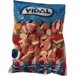 Vidal Strawberry & Cream Drops Fruchtgummi 1kg Beutel Vidal Strawberry & Cream Drops Fruchtgummi 1kg Beutel Bild 1