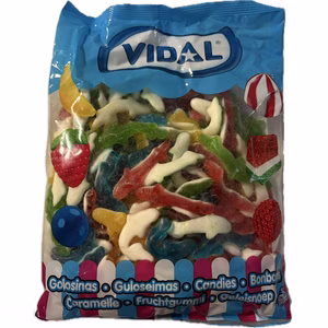 Vidal Haifische bunt Fruchtgummi 1kg Beutel Vidal Haifische bunt Fruchtgummi 1kg Beutel Bild 1