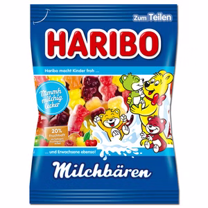 Haribo Milchbären, Fruchtgummi, 175g Beutel Haribo Milchbären, Fruchtgummi, 175g Beutel Bild 1