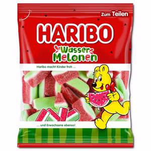 Haribo Wassermelonen, Fruchtgummi, Schaumzucker, 160g Beutel Bild 1