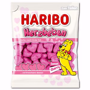 Haribo Herzbeben, Schaumzucker, 160g Beutel Haribo Herzbeben, Schaumzucker, 160g Beutel Bild 1