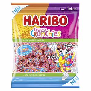 Haribo Crazy Crunchies, Fruchtgummi, 160g Beutel Haribo Crazy Crunchies, Fruchtgummi, 160g Beutel Bild 1