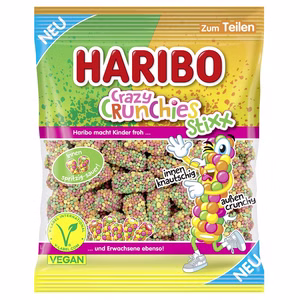 Haribo Crazy Crunchies Stixx, Fruchtgummi, 160g Beutel Haribo Crazy Crunchies Stixx, Fruchtgummi, 160g Beutel Bild 1
