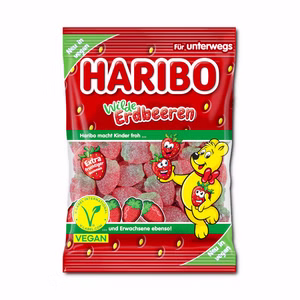 Haribo Wilde Erdbeeren, Fruchtgummi, 100g Beutel Bild 1
