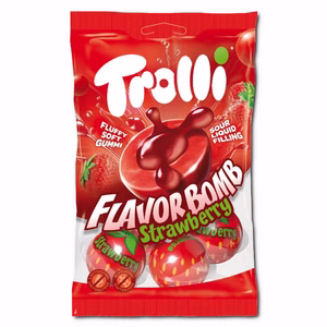 Trolli Flavor Bomb Strawberry, Fruchtgummi, 4 Stück Bild 1
