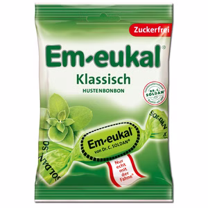 Em-eukal Klassisch zuckerfrei, Hustenbonbon, 75g Beutel Em-eukal Klassisch zuckerfrei, Hustenbonbon, 75g Beutel Bild 1