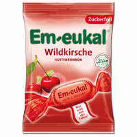 Em-eukal Wildkirsche zuckerfrei, Hustenbonbon, 75g Beutel Em-eukal Wildkirsche zuckerfrei, Hustenbonbon, 75g Beutel Bild 1