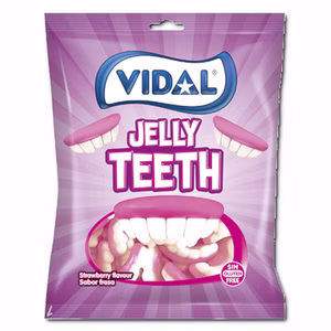 Vidal Jelly Teeth, Fruchtgummi, 90g Beutel Vidal Jelly Teeth, Fruchtgummi, 90g Beutel Bild 1