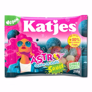 Katjes Astro Queen of Stars sauer, veganes Fruchtgummi, 210g Beutel Bild 1