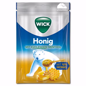 Wick Honig, Halsbonbon, 72g Beutel Bild 1
