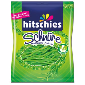 Hitschies Apfel Schnüre, Fruchtgummi, 125g Beutel Hitschies Apfel Schnüre, Fruchtgummi, 125g Beutel Bild 1