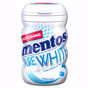 Mentos Gum Pure White Sweet Mint, Kaugummi, 70g Dose Mentos Gum Pure White Sweet Mint, Kaugummi, 70g Dose Bild 1