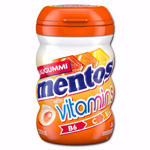 Mentos Gum Vitamins Citrus, Kaugummi, 64g Dose Mentos Gum Vitamins Citrus, Kaugummi, 64g Dose Bild 1