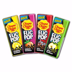 Chupa Chups Flic Pop Sour, 14g Lutscher Chupa Chups Flic Pop Sour, 14g Lutscher Bild 1