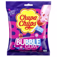Chupa Chups Bubble Gum Lutscher, mit Kaugummi, 7er Pack 1 Beutel Chupa Chups Bubble Gum Lutscher, mit Kaugummi, 7er Pack 1 Beutel Bild 1