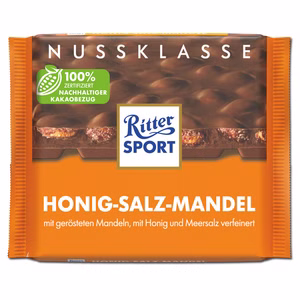Ritter Sport Honig-Salz-Mandel, Schokolade, 100g Tafel Ritter Sport Honig-Salz-Mandel, Schokolade, 100g Tafel Bild 1