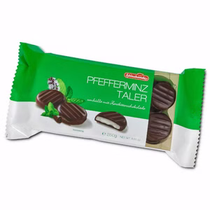 Schluckwerder Pfefferminz-Taler, Schokolade, 250g Packung Bild 1