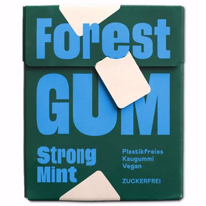 Forest Gum Strong Mint, plastikfreies Kaugummi, 20g Packung Bild 1