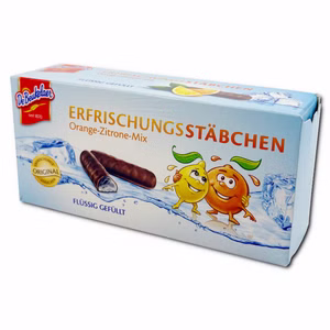 DeBeukelaer Erfrischungsstäbchen Orange-Zitronen-Mix 75g Packung Bild 1